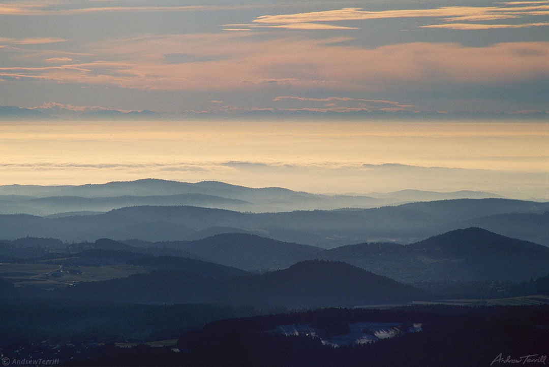 bohemian forest bavaria germany winter mountains