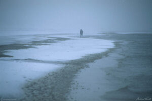 snow on the beach