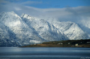 lyngen alps and fjord arctic norway