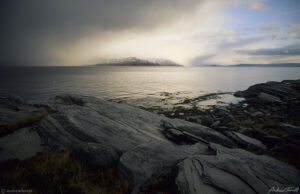 October snow storm altafjord finmark norway