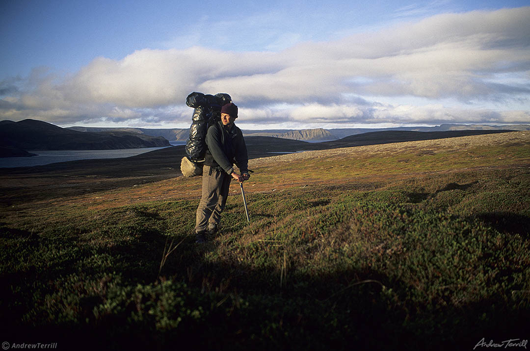 hiker finmark arctic norway