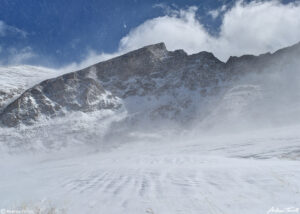 005 sawtooth ridge on mount bierstadt on a windy winter day colorado