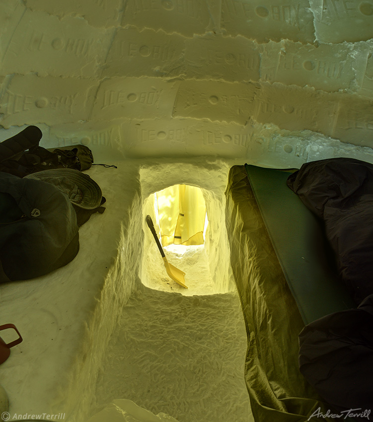 inside an igloo entranceway march 19 2023