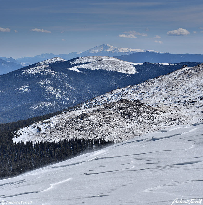 view south to Pikes Peak march 19 2023