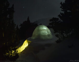 igloo glowing in the night march 26 2023