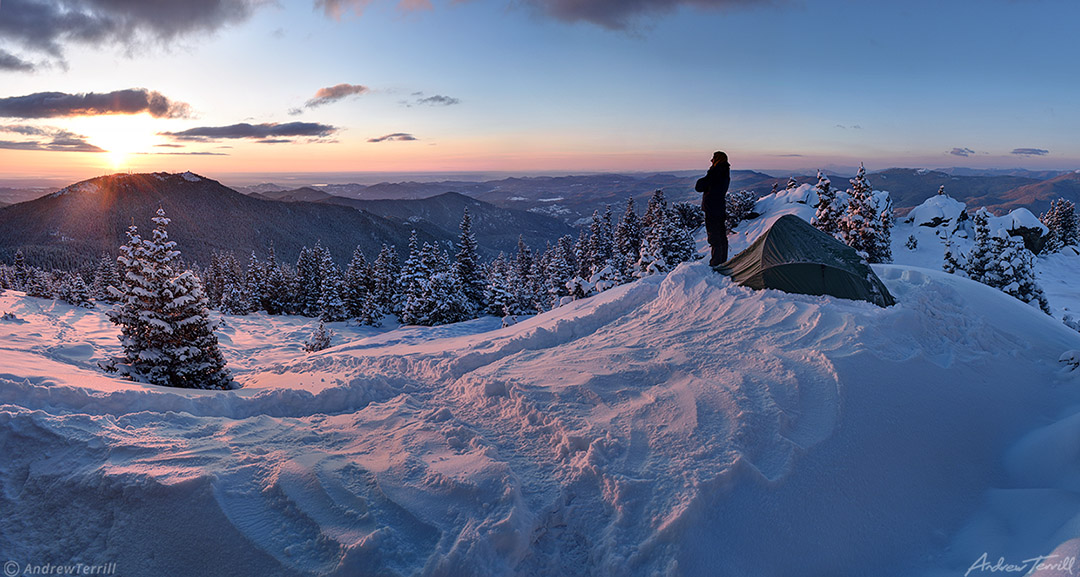 winter sunrise from camp wilderness colorado 23 april 2023