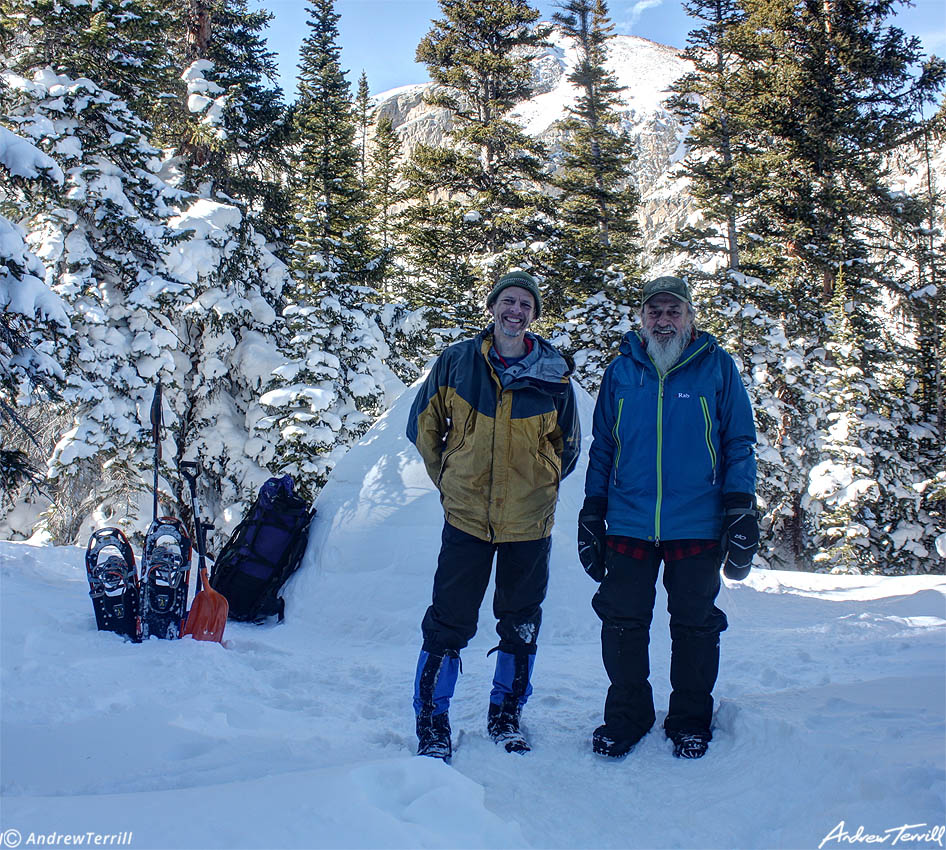 andrew terrill and igloo ed outside an igloo colorado 2016