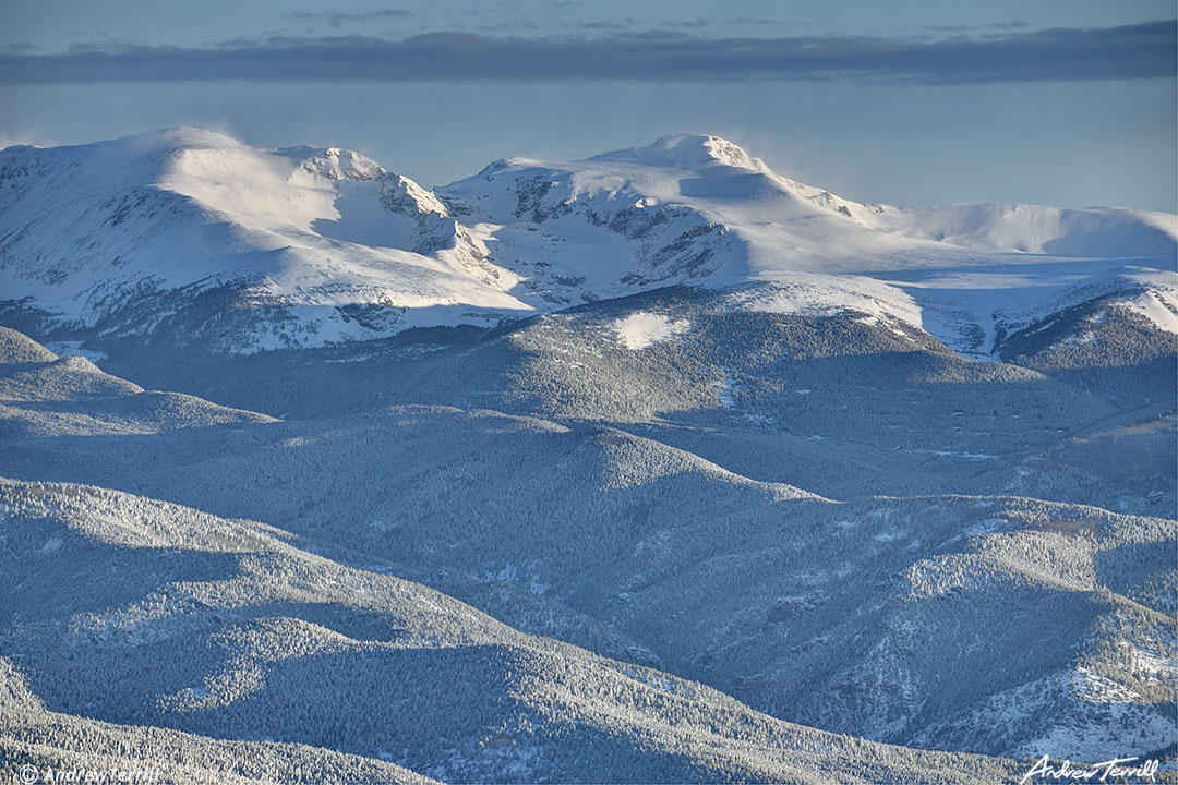 Winter front range colorado snow rocky mountains clear creek county james peak morning