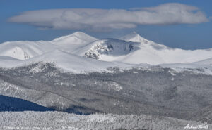 Grays Peak and Torreys Peak Colorado Front Range winter snow