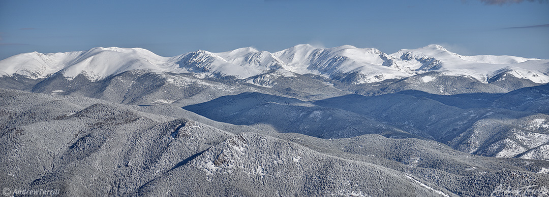 Colorado Continental Divide In winter Front Range