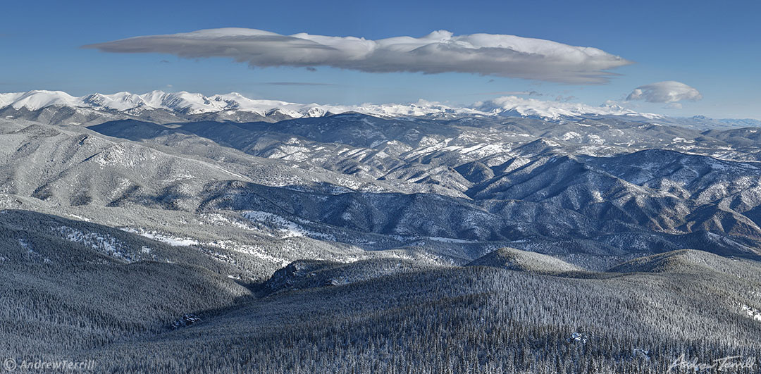 Colorado Continental Divide In winter Front Range James Peak Indian Peaks Wilderness