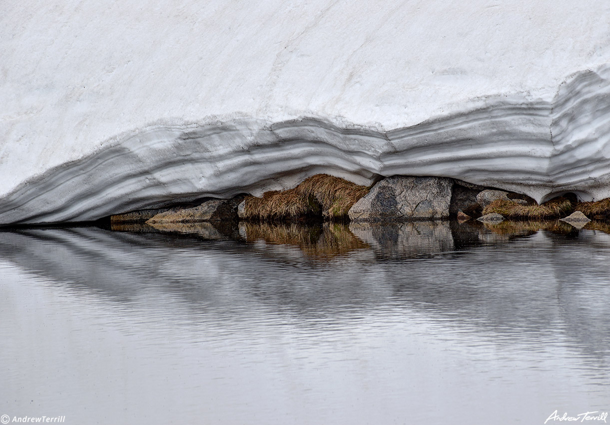 snowdrift at Unnamed lake 15 june 2023