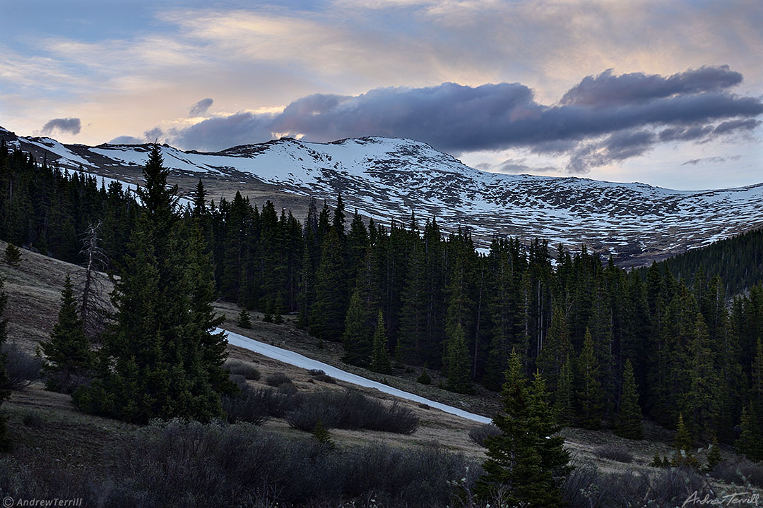 sunset on Mount Rosalie colorado 18 june 2023