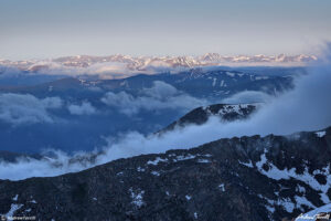 morning light view from summit of mount blue sky Colorado 2 July 2023