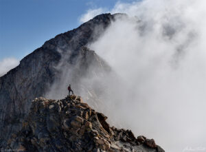 Mike Dano on the Sawtooth Ridge - 8 July 2023 - crop