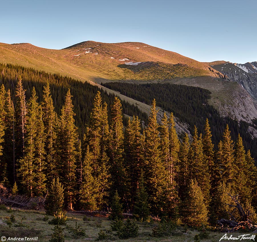 evening light rogers peak Chicago Creek Valley colorado 2nd july 2023