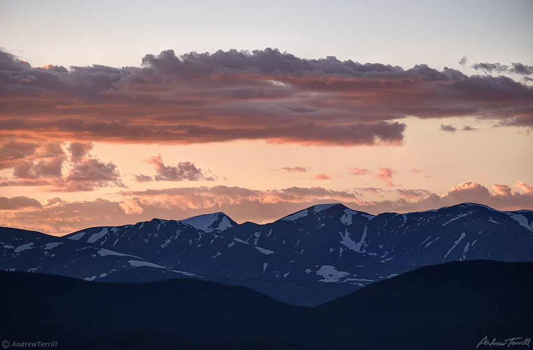 sunset james peak wilderness colorado 2nd july 2023