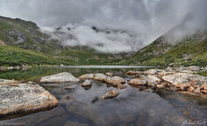 Chicago Lakes and puffy clouds mount evans colorado