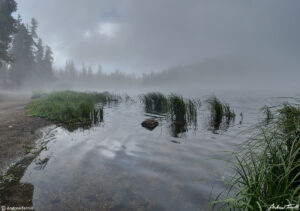 Echo Lake in mist 26 Aug 2023