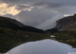 Lower Chicago Lakes clouds sunset 26 Aug 2023