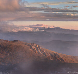 Sunrise Mount Spalding looking north - 27 Aug 2023