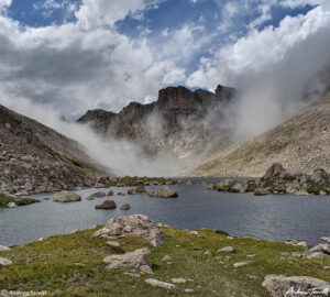 Abyss Lake beneath Mount Blue Sky August 2023