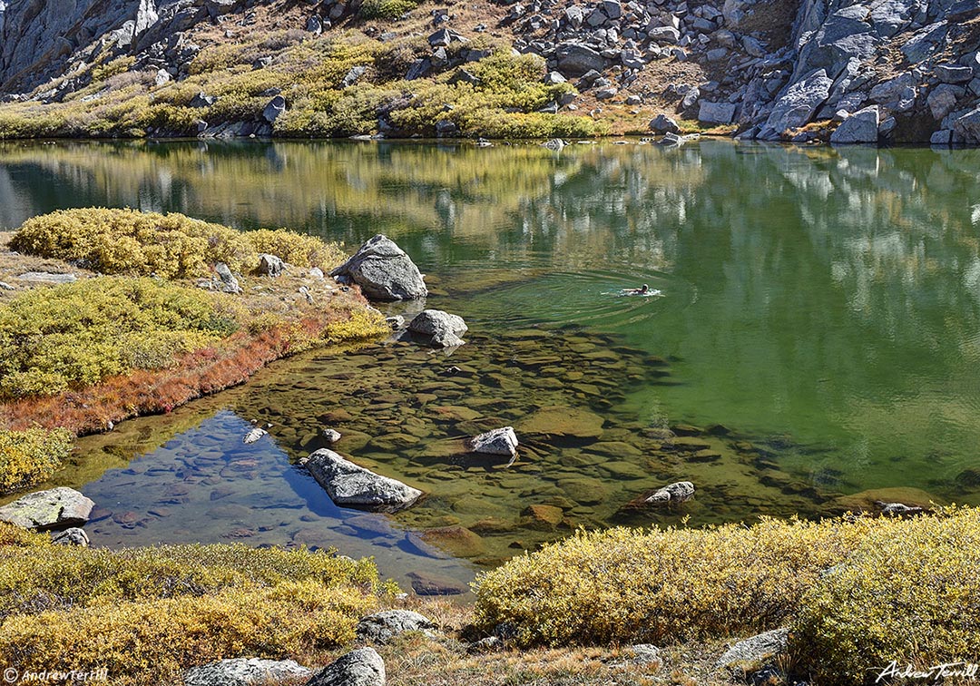 swimming colorado infinity lake september 2023