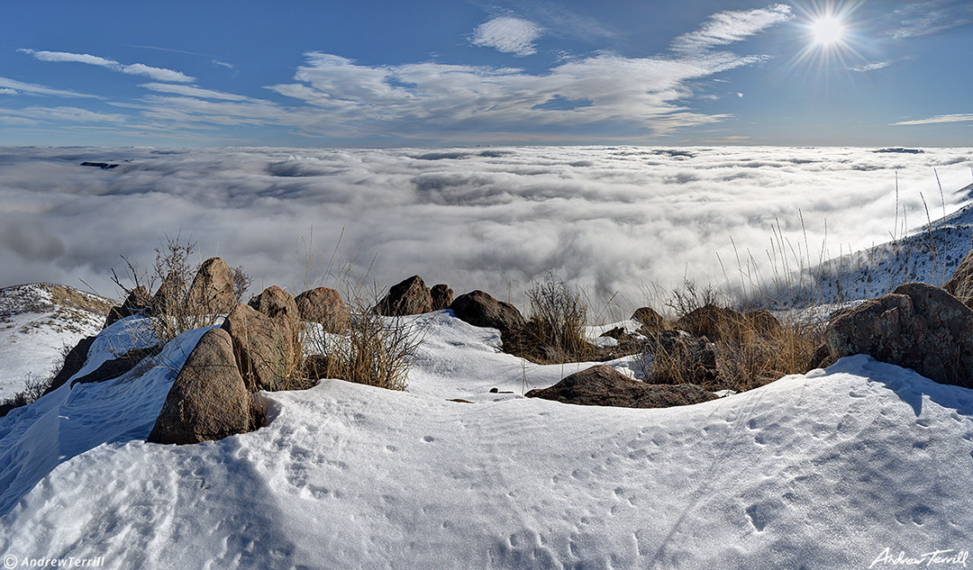 cloud sea above golden mount zion