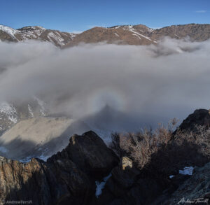 above the clouds brocken spectre golden mount zion