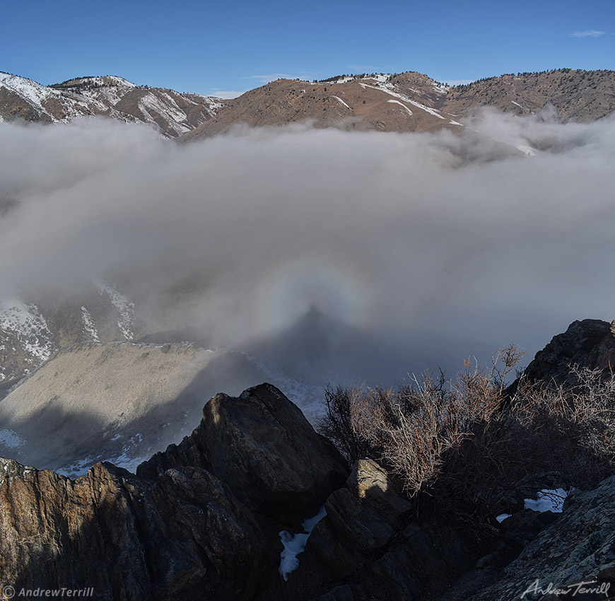 above the clouds brocken spectre golden mount zion 