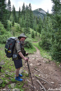 Chris townsend on trail early august 2019