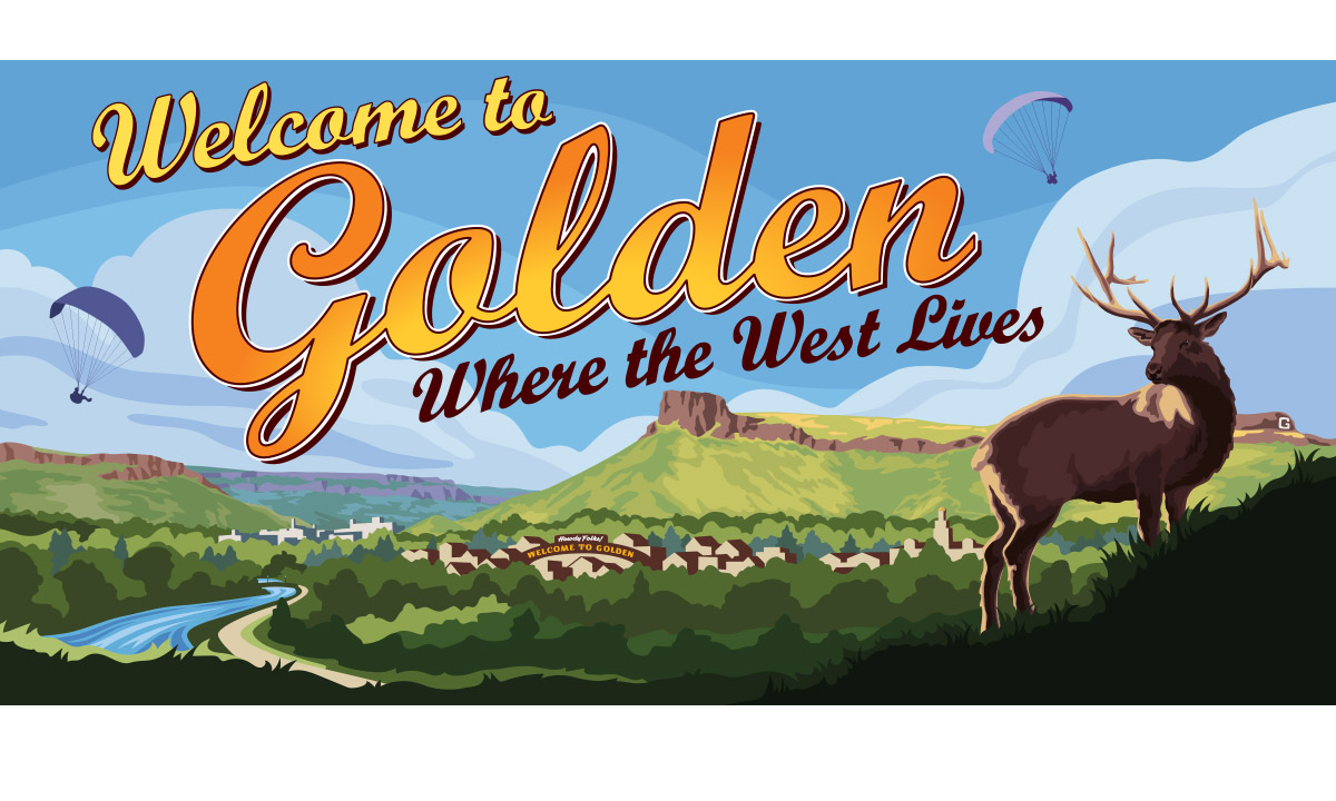 Signage Design & Illustration – Visit Golden 6th Avenue Billboard