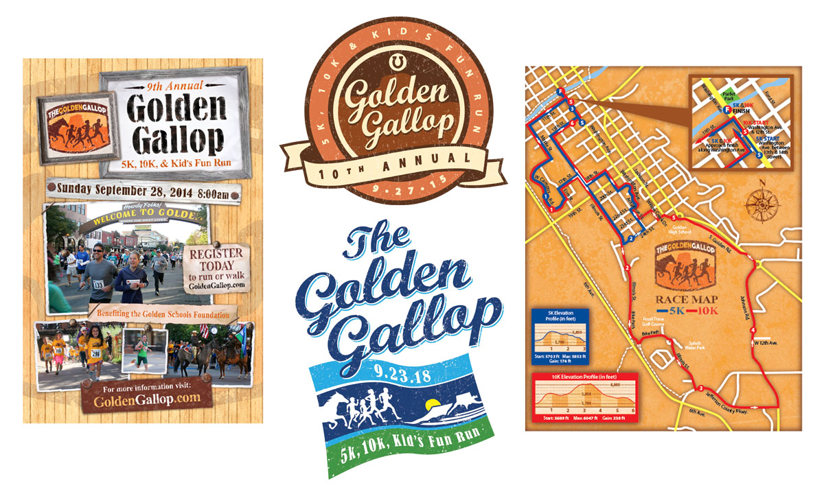 Posters / T-shirt Designs / Maps / Various Printed Materials – The Golden Gallop