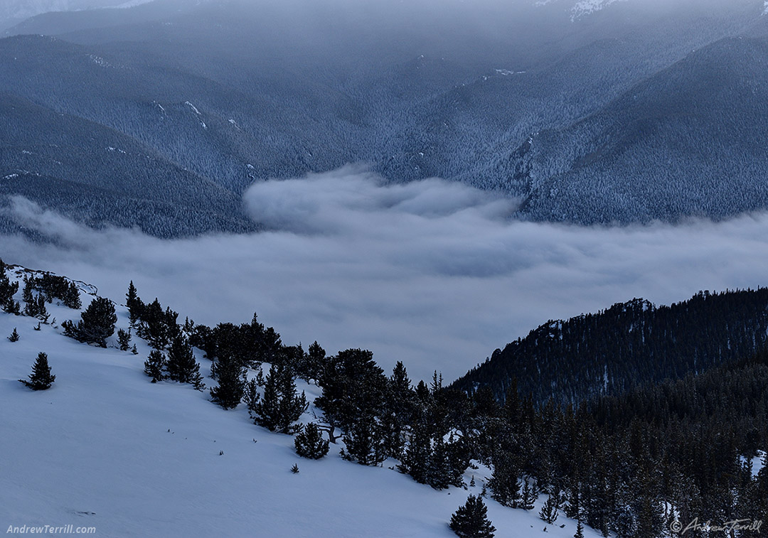 above the clouds frost and fog colorado front range - 20 april 2024