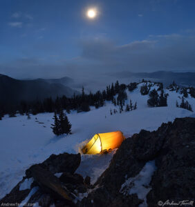 moonlit camp cheif mountain 20 april 2024