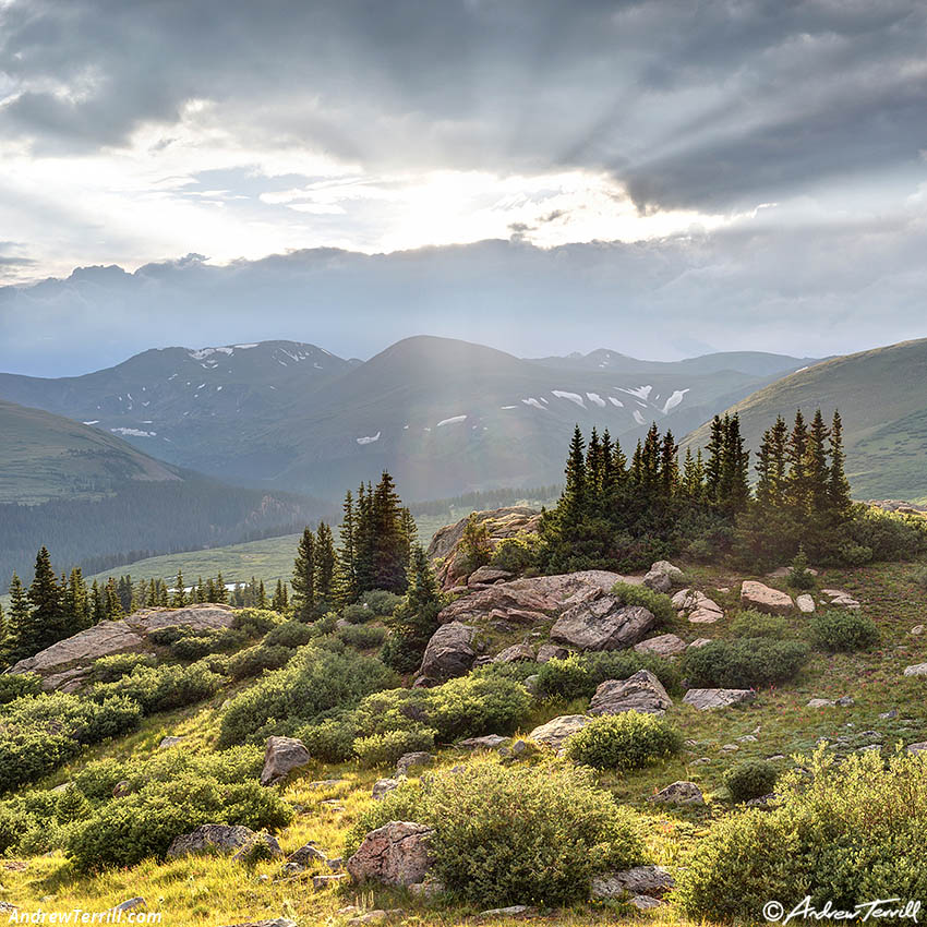 evening sunbeams colorado