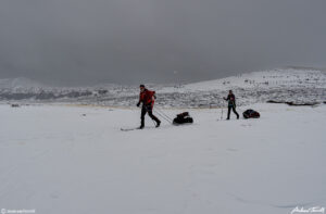 skiing in colorado sleds