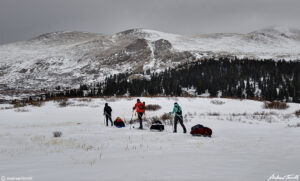 skiing colorado sleds