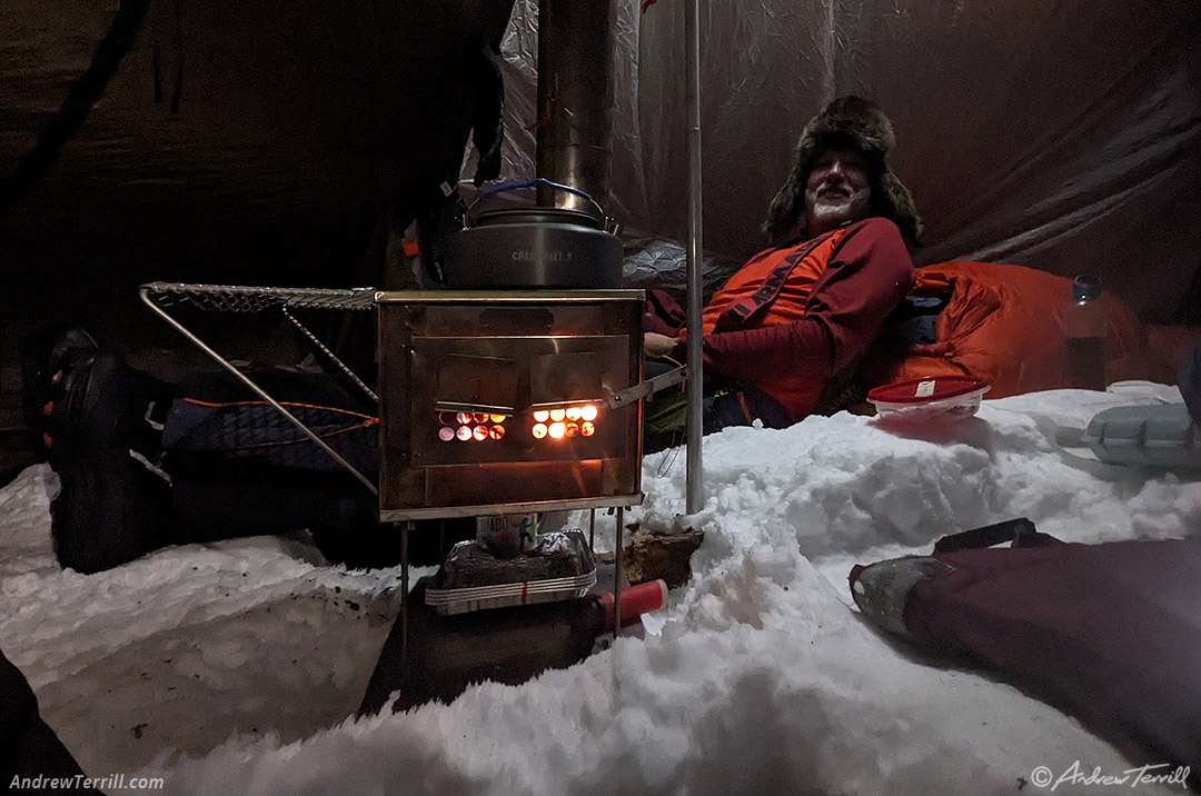 hot tent interior