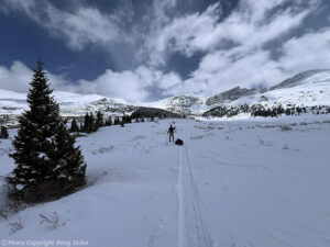 skiing with sled colorado