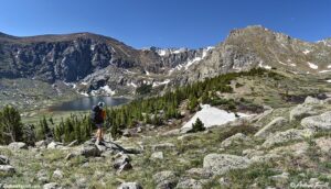 A hiker and view Valley 15th june 2024