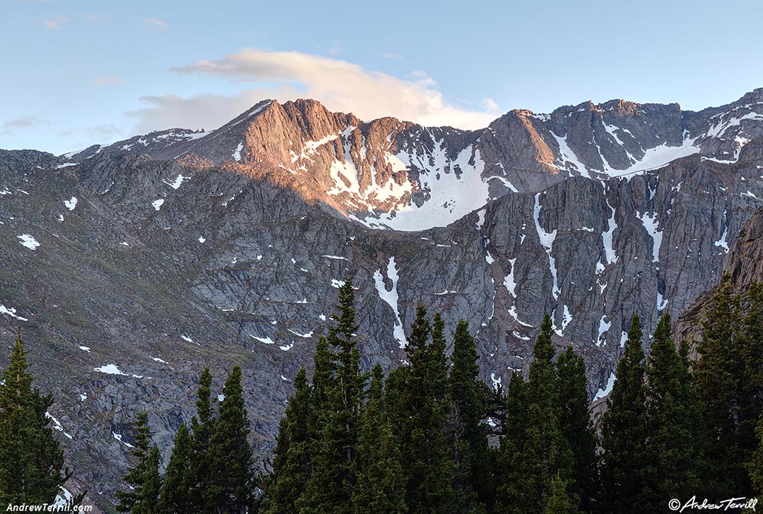 evening light mount blue sky Colorado 15 June 2024