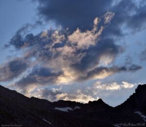 sunset clouds above sawtooth ridge 7 july 2024