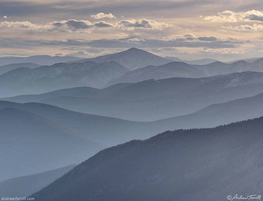 mountains layers evening light november 2024