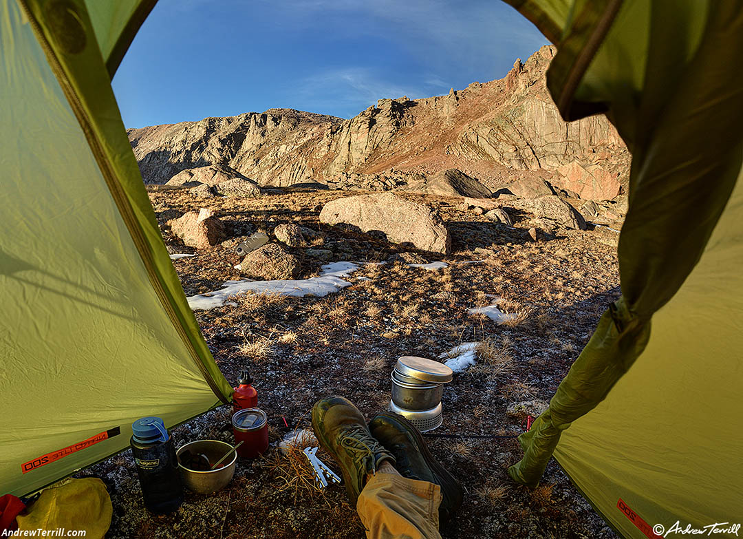 view from the tent colorado mountains 2 november 2024