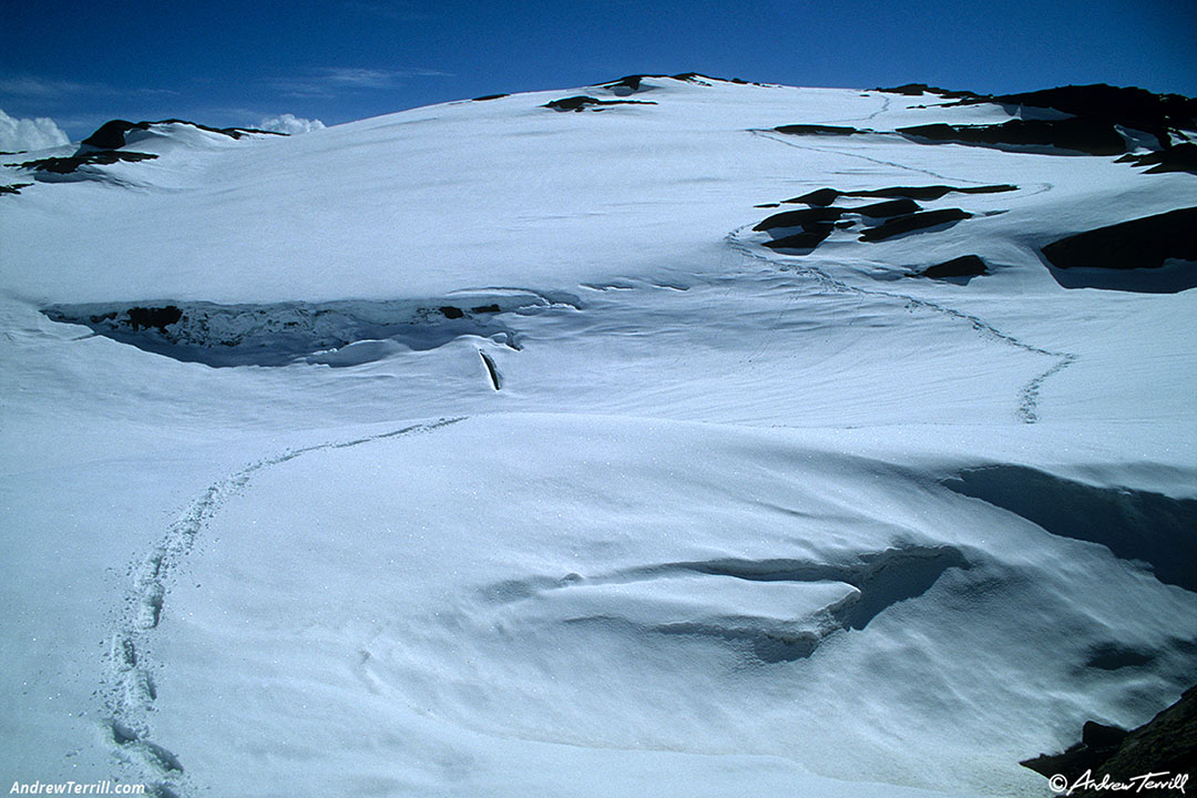 snow shoe tracks across norway 6 may 1998