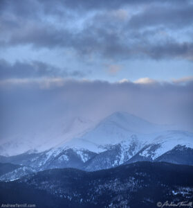 evening mountains colorado 12 january 2025