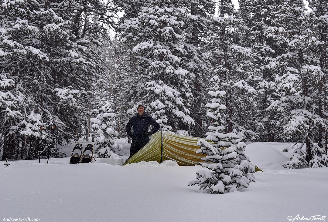 camp in the snow covered forest 30 december 2024