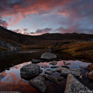 sunset lake alpenglow